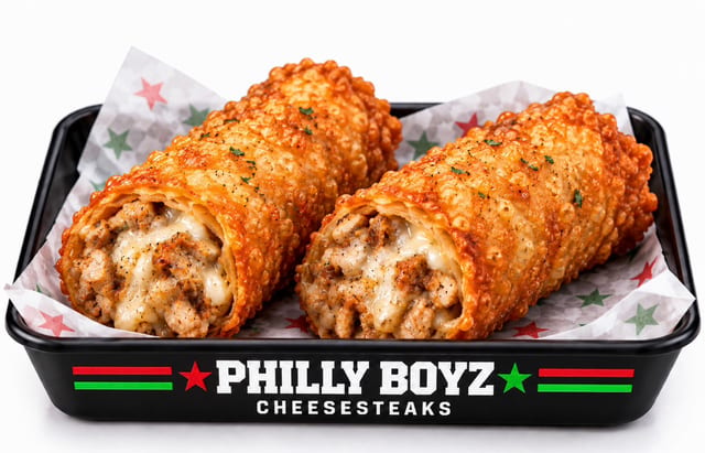 Chicken Cheesesteak Eggrolls.