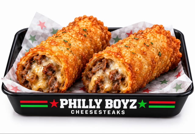 Cheesesteak Egg Rolls.