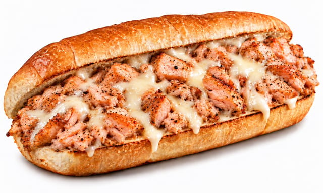 Salmon Philly Cheesesteak.