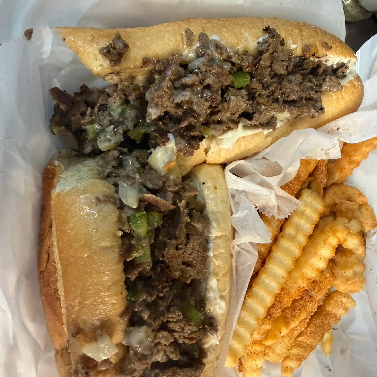 Philly Steak- Fries/Can Soda.