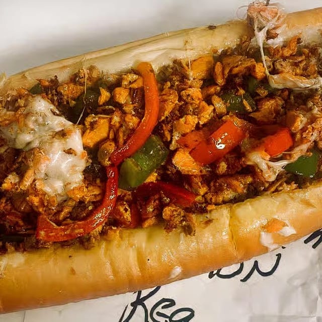 Salmon Philly Cheesesteak.
